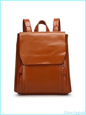 Oil Wax Leather Backpack Purse Convertible Shoulder Bag College Travel
